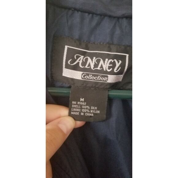 Vintage One-of-a-Kind Autumn Leaves Silk Bomber Jacket size M - Picture 5 of 9